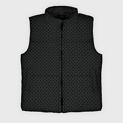 Мужской жилет Чёрный текстурированный мелкие квадраты