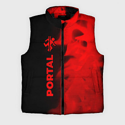 Мужской жилет Portal - red gradient по-вертикали, цвет: 3D-черный