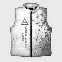 Мужской жилет Thirty Seconds to Mars - white gradient по-вертика, цвет: 3D-черный