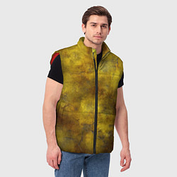 Мужской жилет Золотая ржавая текстура, цвет: 3D-красный — фото 2