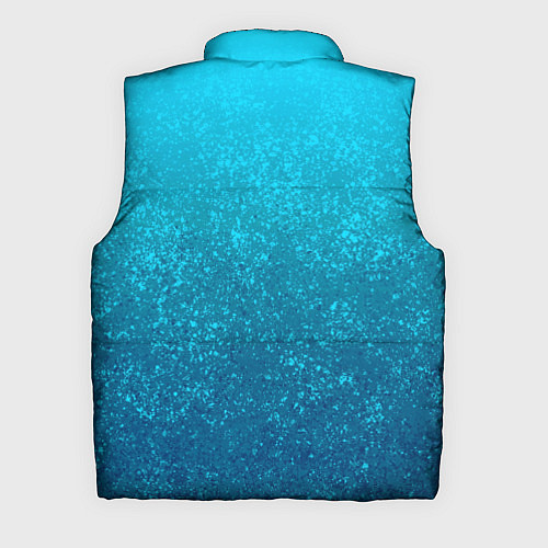 Мужской жилет Лазурный голубой текстурный градиент / 3D-Черный – фото 2