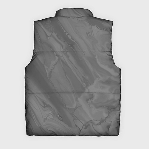Мужской жилет Серая текстура каменная мрамор / 3D-Черный – фото 2