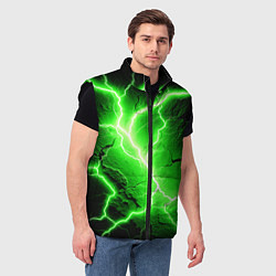 Мужской жилет Color green black, цвет: 3D-черный — фото 2