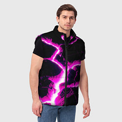 Мужской жилет Color pink black, цвет: 3D-черный — фото 2