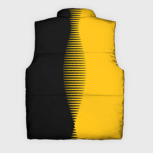 Мужской жилет Чёрно-жёлтый пополам с переходом / 3D-Черный – фото 2