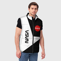 Мужской жилет Nasa текстура геометрия, цвет: 3D-черный — фото 2