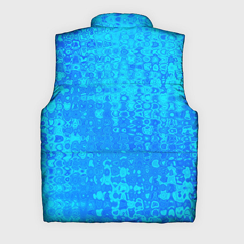Мужской жилет Голубой неоновый абстрактная текстура / 3D-Черный – фото 2