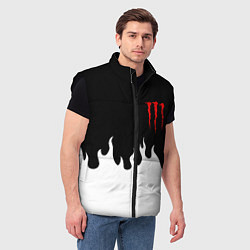 Мужской жилет Monster energy red logo, цвет: 3D-черный — фото 2