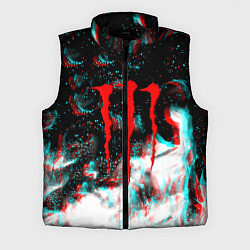 Мужской жилет Monster energy огонь глитч