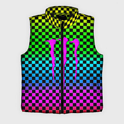 Мужской жилет Monster energy неоновая клетка
