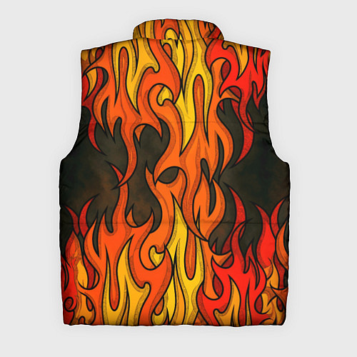 Мужской жилет Языки пламени арт / 3D-Черный – фото 2