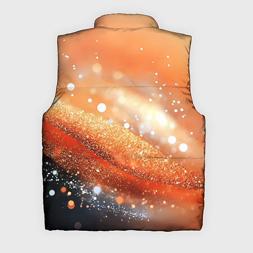 Мужской жилет Блестящая текстура персикового цвета / 3D-Черный – фото 2