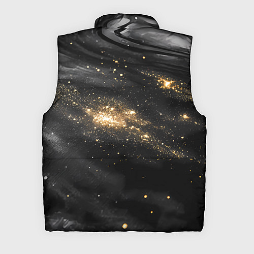 Мужской жилет Черная текстура с золотинками / 3D-Черный – фото 2