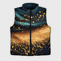 Мужской жилет Золотинки на бирюзовой текстуре