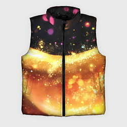 Мужской жилет Черно-золотой фон текстуры с блеском, цвет: 3D-черный