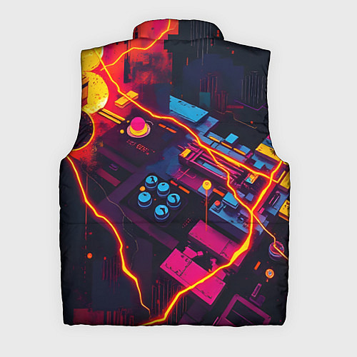 Мужской жилет Техническая абстракция / 3D-Черный – фото 2