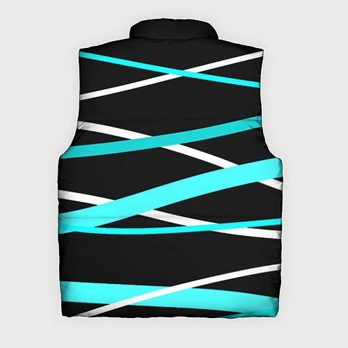 Мужской жилет Чёрный с бело-голубыми полосами / 3D-Черный – фото 2