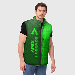 Мужской жилет Apex Legends - green gradient по-вертикали, цвет: 3D-черный — фото 2