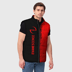 Мужской жилет Evanescence - red gradient по-вертикали, цвет: 3D-черный — фото 2