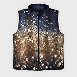 Мужской жилет Золотые блестки на черно-синем фоне