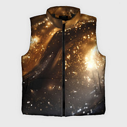Мужской жилет Блестящая текстура кофейного цвета, цвет: 3D-черный