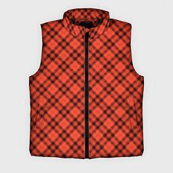 Мужской жилет Черно оранжевый в косую клетку, цвет: 3D-черный
