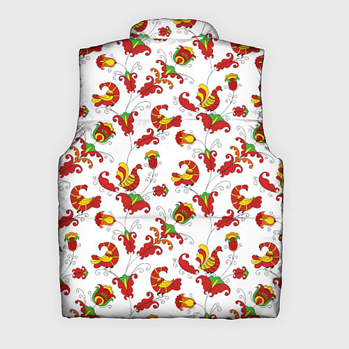 Мужской жилет Русский народный орнамент в стиле росписей Северно / 3D-Черный – фото 2