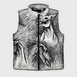 Мужской жилет Черепа лошадей, цвет: 3D-черный