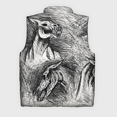 Мужской жилет Черепа лошадей / 3D-Черный – фото 2