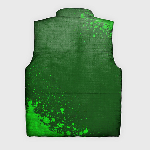 Мужской жилет Watch Dogs - green gradient вертикально / 3D-Черный – фото 2