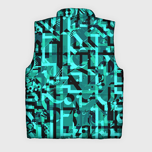 Мужской жилет Неоновый голубой объёмный эффект / 3D-Черный – фото 2