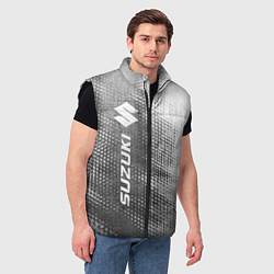 Мужской жилет Suzuki - grey gradient по-вертикали, цвет: 3D-черный — фото 2
