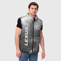 Мужской жилет Lexus - grey gradient вертикально, цвет: 3D-черный — фото 2