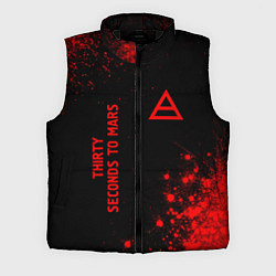 Мужской жилет Thirty Seconds to Mars - red gradient вертикально, цвет: 3D-черный