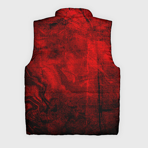Мужской жилет Абстракция - red trash darkness / 3D-Черный – фото 2