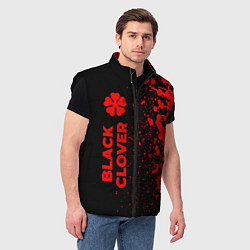 Мужской жилет Black Clover - red gradient по-вертикали, цвет: 3D-черный — фото 2