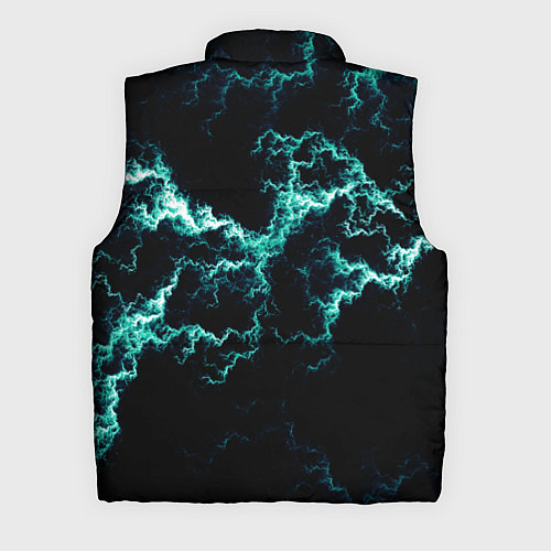 Мужской жилет Lightning light blue glow / 3D-Черный – фото 2