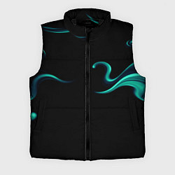 Мужской жилет Color light blue abstraction, цвет: 3D-черный