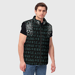 Мужской жилет Руны и татуировки викингов, цвет: 3D-черный — фото 2