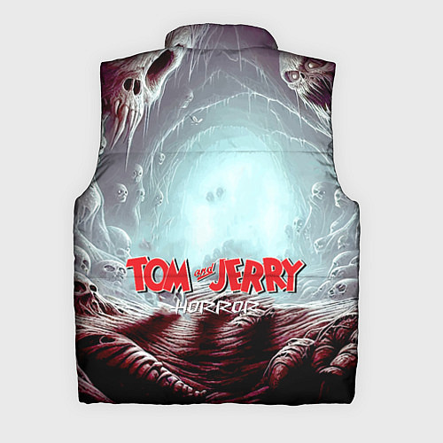 Мужской жилет Том и Джерри в пещере ужасов - хэллоуин / 3D-Черный – фото 2