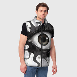 Мужской жилет Глаз и щупальца - психоделика, цвет: 3D-черный — фото 2