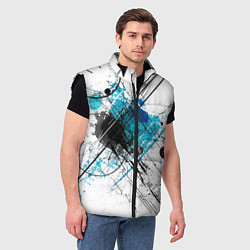 Мужской жилет Абстракция цвета, цвет: 3D-черный — фото 2