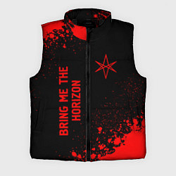 Мужской жилет Bring Me the Horizon - red gradient вертикально, цвет: 3D-черный