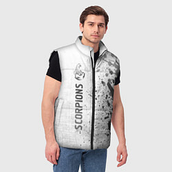 Мужской жилет Scorpions - white gradient по-вертикали, цвет: 3D-черный — фото 2