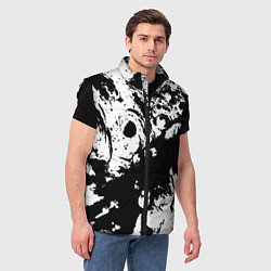 Мужской жилет Чёрный с белой абстракцией, цвет: 3D-черный — фото 2
