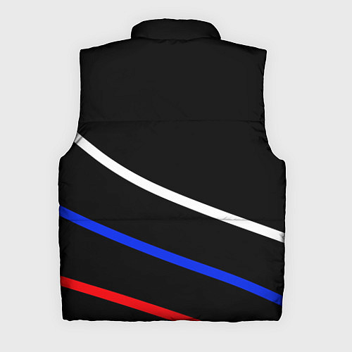 Мужской жилет Россия чёрный с полосами бело-сине-красные / 3D-Черный – фото 2