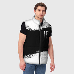 Мужской жилет Monster energy белые краски, цвет: 3D-черный — фото 2