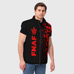 Мужской жилет FNAF - red gradient по-вертикали, цвет: 3D-черный — фото 2