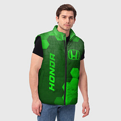 Мужской жилет Honda - green gradient вертикально, цвет: 3D-черный — фото 2