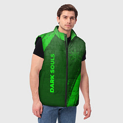 Мужской жилет Dark Souls - green gradient вертикально, цвет: 3D-черный — фото 2
